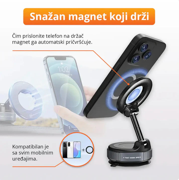 Magnetni Vakuum Držač za Telefon